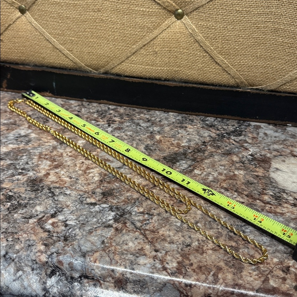 Goldtone Rope Chain Necklace - Picture 6 of 6